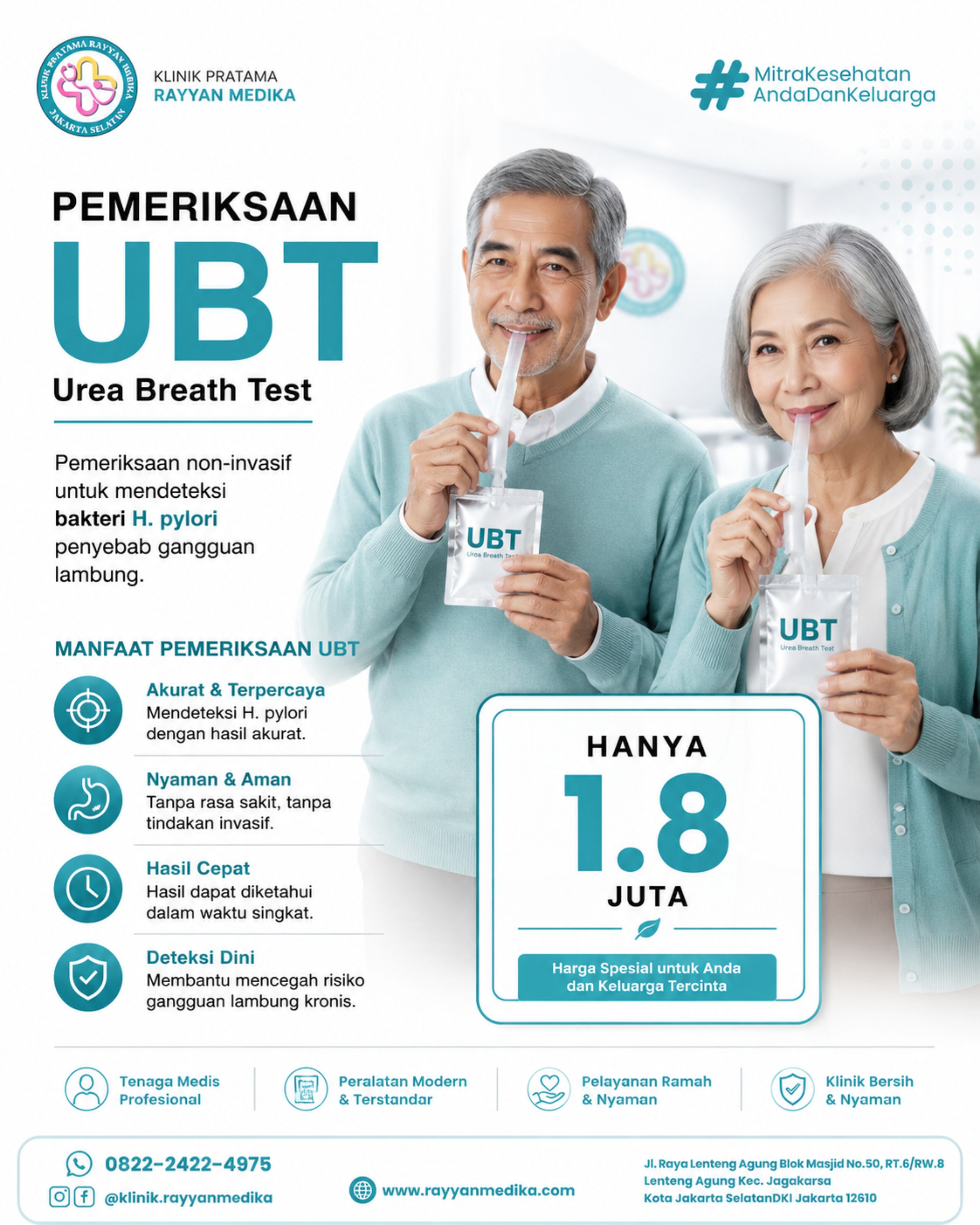 Pemeriksaan UBT ( Urea Breath Test ) Jakarta Selatan
